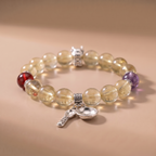 Zodiac Ox Golden Harvest Bracelet with Lemon Quartz, Garnet & Amethyst