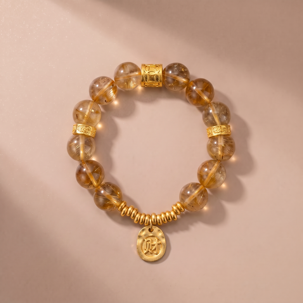 Earth Golden Ground Crystal Bracelet with Yellow Tower Crystal