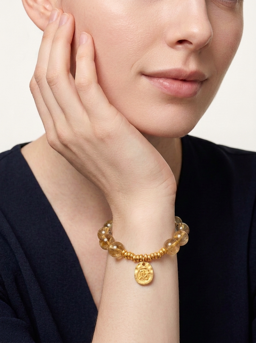 Earth Golden Ground Crystal Bracelet with Yellow Tower Crystal