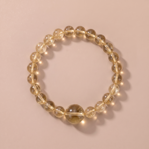 Earth Gentle Ground Crystal Bracelet with Lemon Quartz