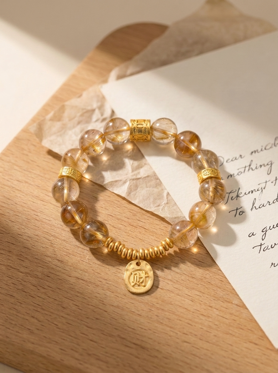 Earth Golden Ground Crystal Bracelet with Yellow Tower Crystal