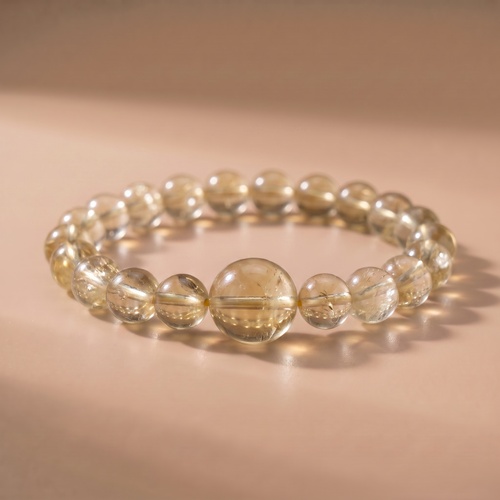 Earth Gentle Ground Crystal Bracelet with Lemon Quartz