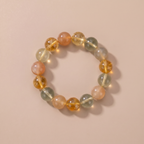 Earth Treasure Bowl Crystal Bracelet with Lemon Quartz, Yellow Tower Crystal & Moonstone