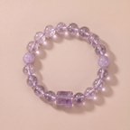 Twin Endless Night Wisdom Bracelet with Amethyst & Lavender Amethyst
