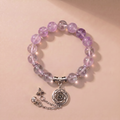 Fire Violet Flame Crystal Bracelet with Amethyst