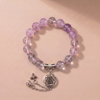 Fire Violet Flame Crystal Bracelet with Amethyst