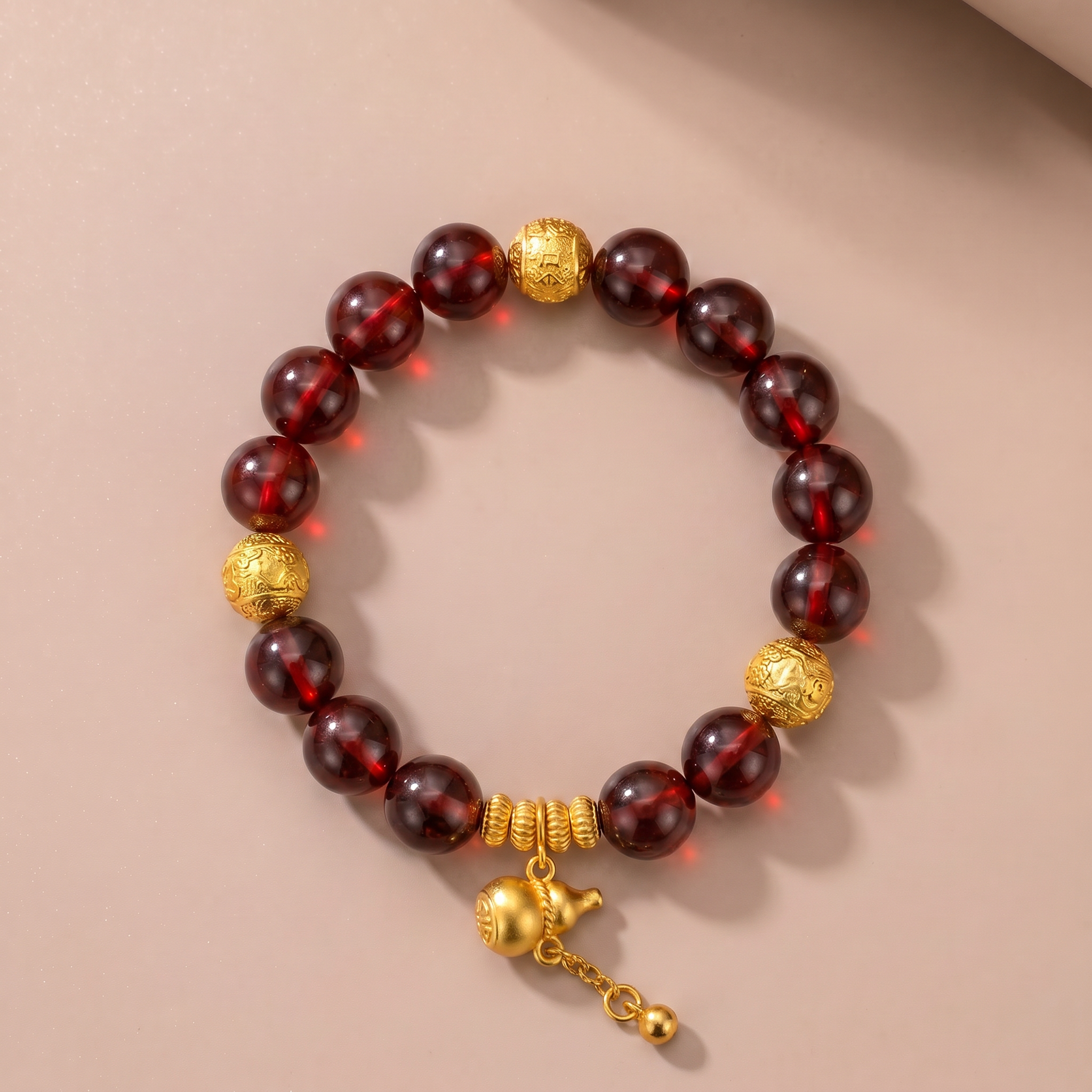 Fire Crimson Momentum Crystal Bracelet with Garnet