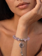 Fire Violet Flame Crystal Bracelet with Amethyst