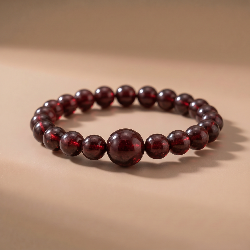 Fire True Heart Crystal Bracelet with Garnet