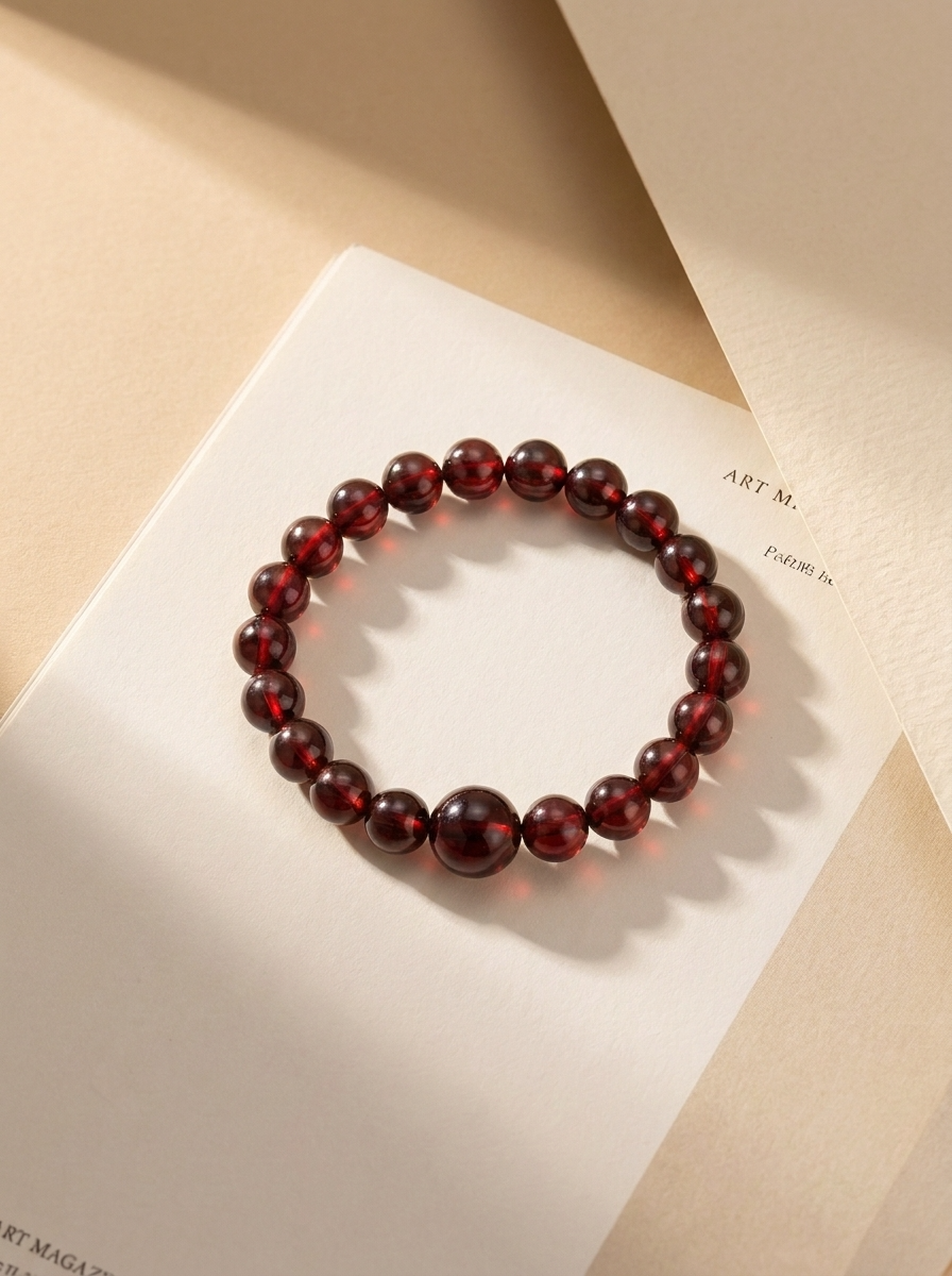 Fire True Heart Crystal Bracelet with Garnet