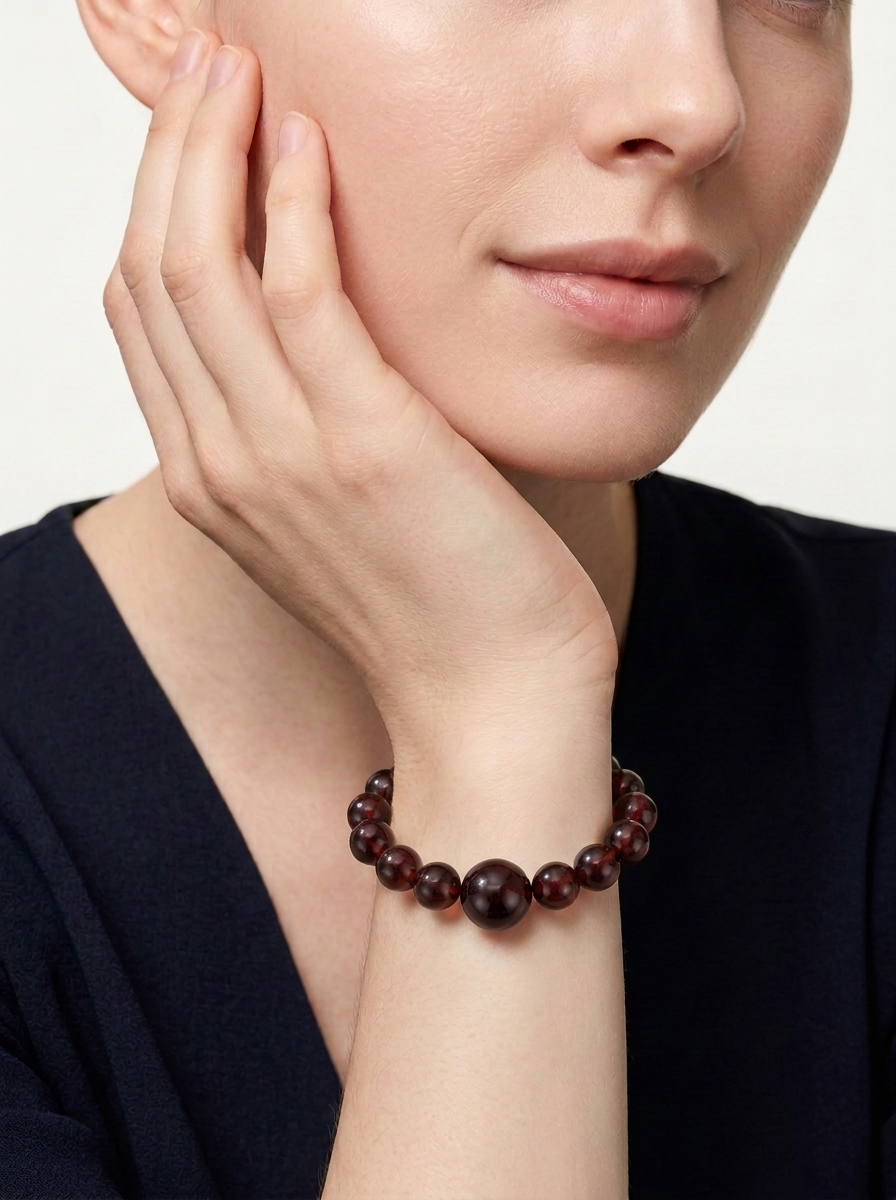 Fire True Heart Crystal Bracelet with Garnet