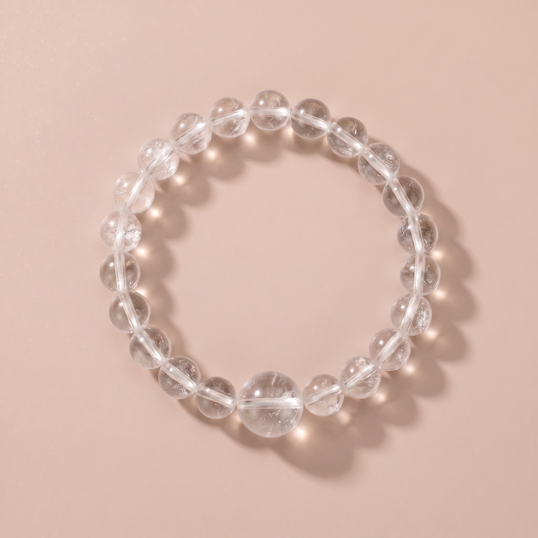 Metal Quiet Essence Crystal Bracelet with White Phantom Quartz