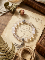 Metal Clear Voice Crystal Bracelet with Clear Quartz & Snowflake Phantom Quartz