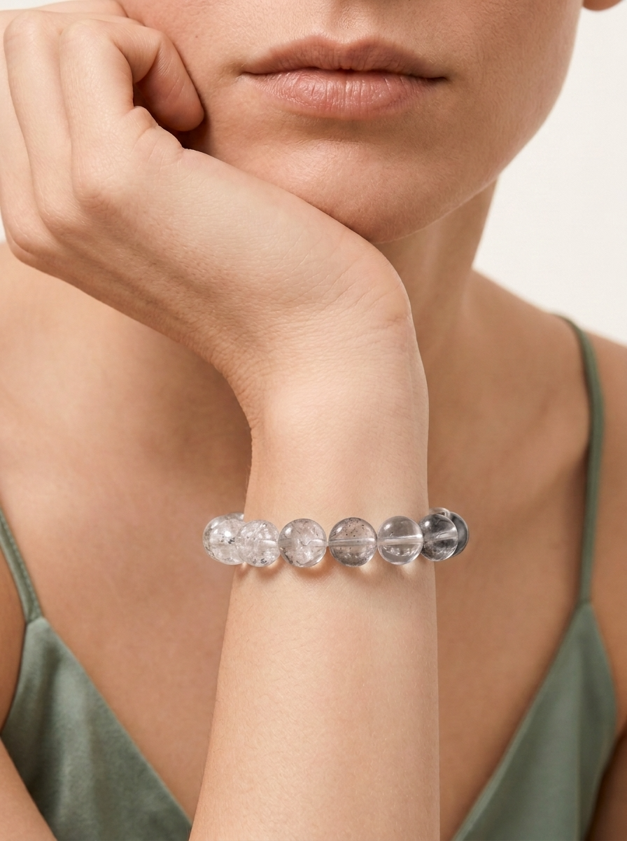 Metal Abundance Fish Crystal Bracelet with Clear Quartz