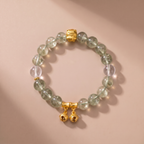 Zodiac Horse Green Ascent Bracelet with Light Green Crystal & Clear Quartz