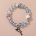 Zodiac Rat Clarity Bracelet with Aquamarine, Amethyst & Snowflake Phantom Quartz