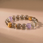 Zodiac Goat Golden Harmony Bracelet with Lemon Quartz & Lavender Amethyst