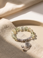 Spring Jade Blossom Crystal Bracelet with Green Crystal & Moonstone