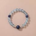Twin Starpath Clear Voice Bracelet with Aquamarine & Blue Crystal