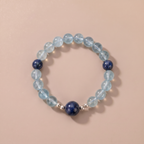 Twin Starpath Clear Voice Bracelet with Aquamarine & Blue Crystal