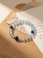Twin Starpath Still Thought Bracelet with Blue Crystal & Aquamarine