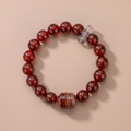 Summer Crimson Sky Crystal Bracelet with Garnet & Moonstone