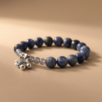 Summer Ocean Heart Crystal Bracelet with Blue Crystal & Moonstone