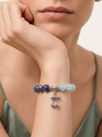 Water Flowing Wisdom Crystal Bracelet with Aquamarine & Blue Crystal