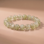 Wood Forest Breath Crystal Bracelet with Light Green Crystal